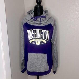Washington Huskies women’s size large funnel neck hoodie